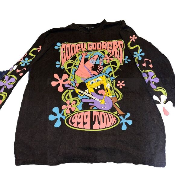 Dolls Kill X SpongeBob Gooey Goobers 1999 Tour Oversized Shirt L - Picture 1 of 8
